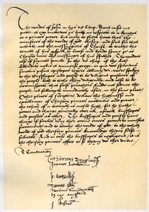 大司教クラマーと他の7人のイギリス司教の聖公会宣言、c1537。 作： Thomas Cranmer