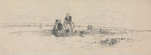 岸辺の人物 作： Thomas Creswick