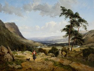 スランゴスレンの谷、北ウェールズ、1856 年。