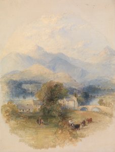 ケズウィックのサウジー氏の家からの眺め 作： Thomas Creswick