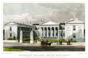 ハイベリーカレッジ、サウスウエストフロント、イズリントン、ロンドン、1827年。 作： Thomas Dale