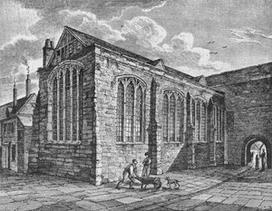 ロンドン市、リーデンホール、ホーリートリニティチャペルの北東ビュー、c1825 1906 作： Thomas Dale