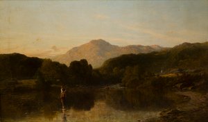 山の川の風景、1838〜86年頃（キャンバスに油彩） 作： Thomas Danby