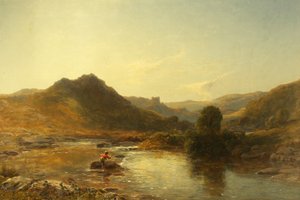 Dolwyddelan（油彩・キャンバス 作： Thomas Danby