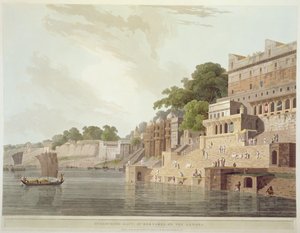 Dusasumade Gaut、ガンジス川のベナレス、「東洋の風景：ヒンドゥースタンの24の景色」、1796年 作： Thomas Daniell