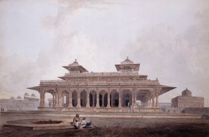 アラハバードの砦内の宮殿の一部、 作： Thomas Daniell