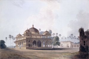 マフダムシャダウラットの霊廟、マナー、ビハール、c.1788-1796 作： Thomas Daniell