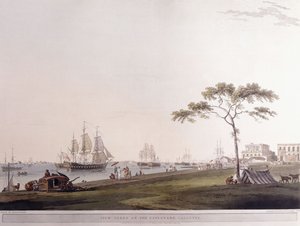 エスプラネードで撮影したビュー、カルカッタ、1797 作： Thomas Daniell