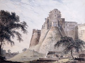 砦、ジャウンプル、ウッタルプラデーシュ州の景色 作： Thomas Daniell