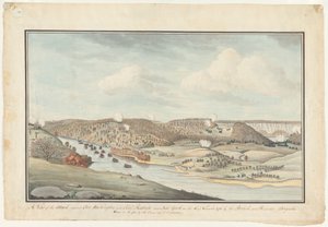 ワシントン砦に対する攻撃、1776-1812年頃（水彩画）