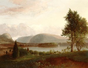デニングス・ポイント、ハドソン川、1839年頃（油彩・マウント・キャンバス） 作： Thomas Doughty