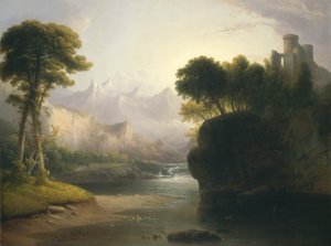 空想的な風景、1834年。