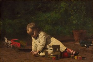 ベイビー・アット・プレイ 作： Thomas Eakins