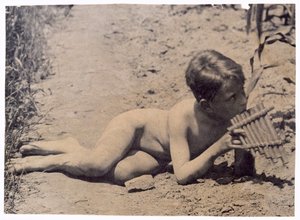 アルカディアのためのベン・クロウェル研究、c。 1883年。 作： Thomas Eakins
