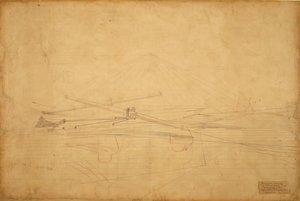 ステークを回すビグリン兄弟の透視図、c。 1873年。 作： Thomas Eakins