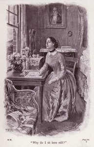 ウィルキー・コリンズ著「白衣の女」のイラスト（リトグラフ 作： Thomas Eyre Macklin