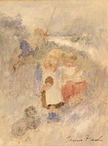 子供の釣り 作： Thomas Faed
