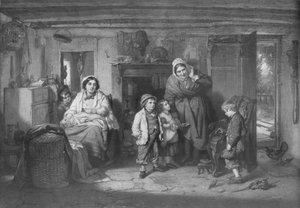 Mitherless Bairn、c1893、1911 作： Thomas Faed