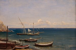 アマルフィのビーチのボート 作： Thomas Fearnley