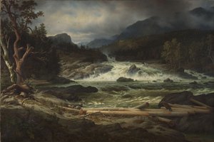 コングスベルグのラブロ滝 作： Thomas Fearnley
