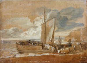 牛のフェリー、1784-1788。 作： Thomas Gainsborough