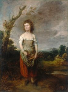 森の中でホモを集める農民の娘 作： Thomas Gainsborough