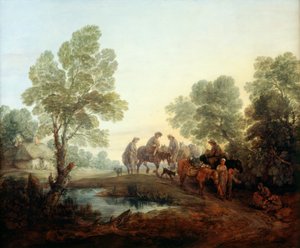 市場に行く、1770年頃（キャンバスに油彩） 作： Thomas Gainsborough