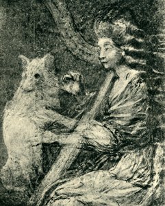 ハープ奏者と犬、c1778、1943年。 作： Thomas Gainsborough