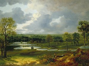 Holywells Park、イプスウィッチ、1748-50 作： Thomas Gainsborough