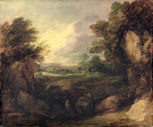 人物のいる風景 1786年頃 油彩・カンヴァス 作： Thomas Gainsborough