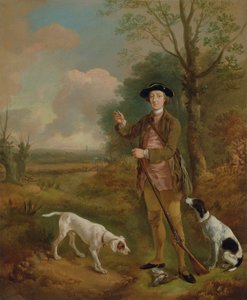 サフォーク州タニントンのジョン・デイド少佐（1726-1811）、1755年頃（キャンバスに油彩） 作： Thomas Gainsborough