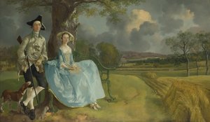 アンドリュース夫人、1750年 作： Thomas Gainsborough