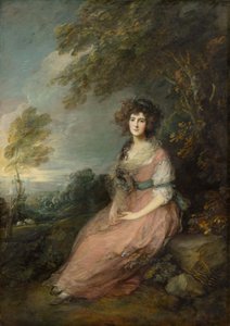 リチャード・ブリンズリー・シェリダン夫人、1785～1787年。 作： Thomas Gainsborough