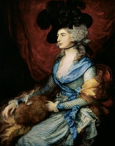 女優のサラ・シドンズ夫人（1755-1831）、1785 作： Thomas Gainsborough