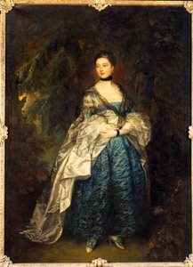 レディ・ガートルード・アルストン（1732-1807）の足元の肖像 トーマス・ゲインズバラ（1727-1788）の絵画 18世紀 日2,28×1,66メートル 作： Thomas Gainsborough