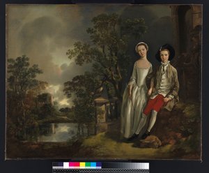 Heneage Lloydと彼の妹Lucyの肖像、1750年頃