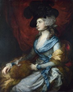 サラ・シドンズ（1755-1831）の肖像 - Peinture de Thomas Gainsborough（1727-1788）、油彩・キャンバス 1785年 - ナショナル・ギャラリー、ロンドン 126x99,5 作： Thomas Gainsborough