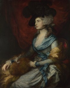 サラ・シドンズの肖像、1785 作： Thomas Gainsborough