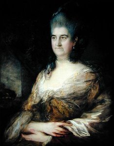 エリザベス・チャドレー（1720-88）とされる女性の肖像（油彩・パネル 作： Thomas Gainsborough