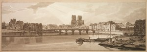 パリで最も美しい20の景色のセレクション：ポンデラトゥールネルの景色...、1802年。 作： Thomas Girtin