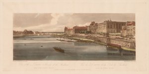 パリで最も美しい20の景色のセレクション：ルーヴル美術館と橋の眺め、1802年。 作： Thomas Girtin