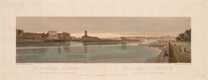 パリで最も美しい20の景色のセレクション：シャイヨーの村の景色、1803 作： Thomas Girtin