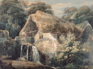 オーバーショットミル、デボン、1797年 作： Thomas Girtin