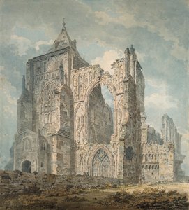 クロウランド修道院、リンカンシャー、c1793 作： Thomas Girtin
