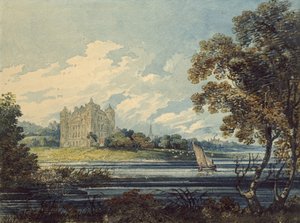 ダフハウス、バンフ、1794年（水彩画、多少の擦り傷、グラファイトの表示の上） 作： Thomas Girtin