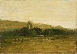 ギスボロウ小修道院、c.1801-02（キャンバスに油彩） 作： Thomas Girtin