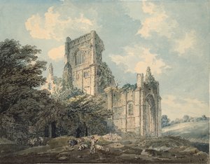 カークストール・アビー（ヨークシャー、1790-1802年 作： Thomas Girtin
