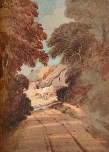 レーンアンドコテージズ、c1800 作： Thomas Girtin