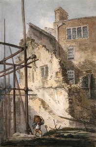 旧ドーリーレーンの遺構の一部（水彩・紙） 作： Thomas Girtin