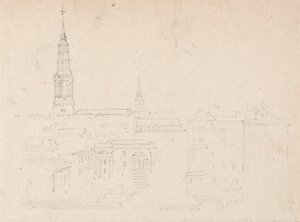 セントブライズ、フリートストリート、ロンドン 作： Thomas Girtin